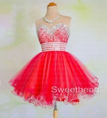 wedding photo -  Red Sweetheart Sequin Short Prom Dresses, Homecoming Dress from Sweetheart Girl