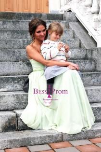 wedding photo -  belt selling fast chiffon color prom dress - bessprom.com