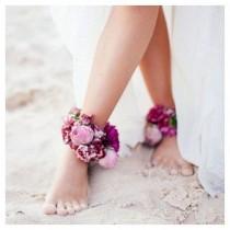 wedding photo - Bel Aire Bridal On Instagram: “Hello All You Lovely People! @weddingchicks Is Taking Over And We're Putting Our Best Foot Forward With These Gorgeous Floral Anklets. So…”