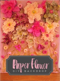 wedding photo - Paper Flower DIY Backdrop