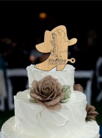 wedding photo -  Wedding cake topper rustic mr and mrs with the last name a event day, deer wedding cake topper - Country Cake Topper - wedding decorations