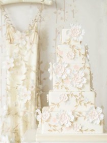 wedding photo - Lamb & Blonde: Wedding Wednesday: 12 Perfectly Pretty Cakes