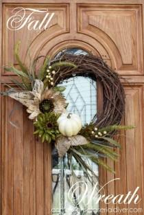 wedding photo - New Fall Wreath For Chic Front Door