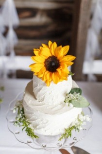 wedding photo -  Summer Sunflower Barn Wedding