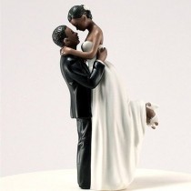 wedding photo - True Romance African American Couple Wedding Cake Topper