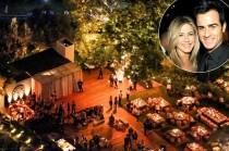 wedding photo - Jennifer Aniston, Justin Theroux Wed At Home: See The Aerial Pictures From The Big Day, Plus Their Funny Muppet Cake!