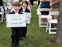 wedding photo - Ring security, puppy wranglers, and train conductors: Alternative wedding party roles for kids