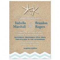 wedding photo - Wedding Invitation - Starfish Chevrons