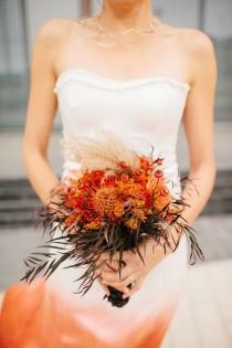 wedding photo - Modern Orange And Black Wedding Inspiration