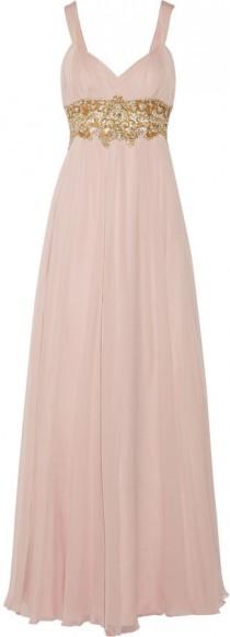 wedding photo - Marchesa Notte Embellished silk-chiffon and crepe gown
