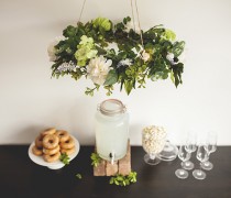 wedding photo - DIY Tutorial - Hanging Floral Chandeliers
