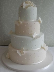 wedding photo -  Wedding Cake With Butterflies