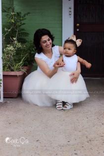 wedding photo - Mommy and Me Set of Tulle Skirts, Puffy Tulle Skirts for Women & Kids, Adult Tutu, Baby Tutu