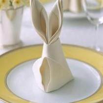 wedding photo - Bunny Fold For Napkins