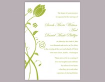 wedding photo -  DIY Wedding Invitation Template Editable Word File Instant Download Elegant Printable Invitation Green Wedding Invitations Flower Invitation