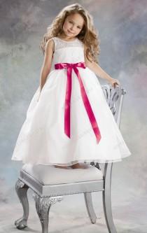 wedding photo -  Organza Sheer Top Dress By Jordan Sweet Beginnings Collection L389