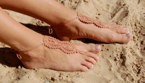 wedding photo -  Nude Crochet Barefoot Sandals, Beach Wedding Shoes, Wedding Accessories, Nude Shoes, Yoga socks, Foot Jewelry