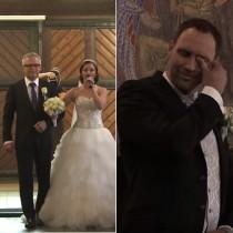 wedding photo - Bride And Her Dad Moved The Groom To Tears With Wedding Ceremony Song