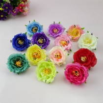 wedding photo -  30 Silk Peonies Flower Heads For Crafts Beach Hairpins Beach shoes Bridal Wrist Flowers Artificial Simulation 13 Colors