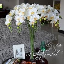wedding photo -  5pcs White Orchids Artificial Flowers For Wedding Table Centerpieces Table Garland Flowers Butterfly Orchid Phalaenopsis