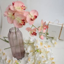 wedding photo -  5 pcs Artificial Orchids Wedding Light Pink Table Centerpieces Head Dia 9*10cm Butterfly Orchid Phalaenopsis Flower Home Decor