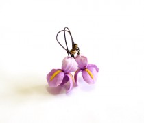 wedding photo -  Purple Iris Flower Earrings Bridesmaid Gift, Bridesmaid Earring set, Purple Earrings, Perfect For Bride