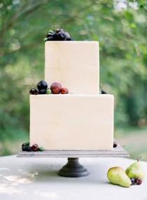 wedding photo - Dark Cherries Fruit Wedding Cake