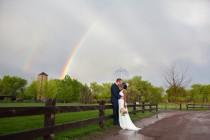 wedding photo - Epic double rainbow at a rainy Colorado wedding