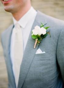 wedding photo - Gray Grooms Suit