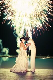 wedding photo - Weddings Make A Bang With Fireworks