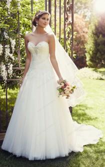 wedding photo -  Essense of Australia A Line Lace Wedding Dress Style D1866