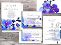 wedding photo - Orchid PRINTABLE WEDDING INVITATIONS - Santa Monica Blue Orchid Suite