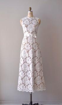 wedding photo - Vintage Lace Wedding Dress / 1960s Wedding Gown / Love's Legacy Gown