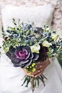 wedding photo - Cabbage Inspired Alternative Wedding Bouquet (BridesMagazine.co.uk)