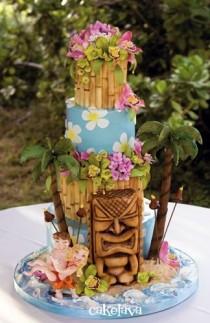 wedding photo - Tropical / Luau Cakes #2