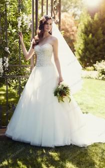 wedding photo -  Essense of Australia Strapless Designer Wedding Dresses Style D1812