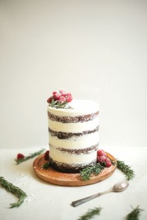 wedding photo - Chocolate Tahini Cake With Rosemary Buttercream