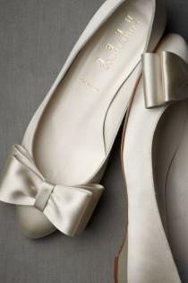 wedding photo - Bowtie Flats - Wedding Shoes By BHLDN - Loverly