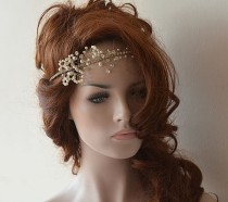 wedding photo -  Wedding Headband, Wedding halo, Bridal Hair vine, Wedding headpiece, Halo headpiece, Boho headband, Bridal hair accessories