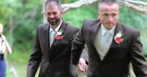wedding photo - Bride's Dad Asks Stepdad To Help Walk Their Daughter Down Aisle