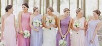 wedding photo - Long Pastel Bridesmaid Dresses