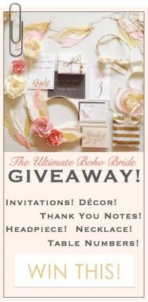 wedding photo - The Ultimate Giveaway For The Boho Bride!