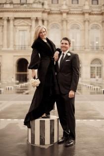 wedding photo - First Look: Our Black And White Wedding In Paris