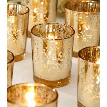 wedding photo - Wedding Decoration Votive Candle Holder In Gold - SOLD BY DOZEN - 2.25" X 2.5"