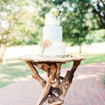 wedding photo - Southern Weddings Magazine On Instagram: “Since Your New Moniker Shouldn't Be Used Till After The Ceremony, We Think A Gorgeous Cake Is The Perfect Place To Debut Your New Initial…”