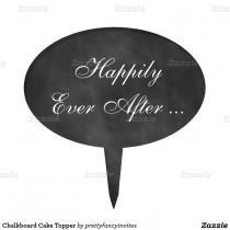 wedding photo - Chalkboard Cake Topper