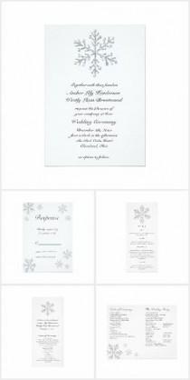 wedding photo - Winter White Snowflake Wedding Collection