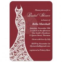wedding photo - Bridal Shower Invitation - Beautiful Marsala