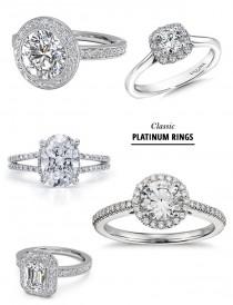 wedding photo - Glamorous Platinum Engagement Rings