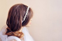 wedding photo - Wedding headband, bridal, hair accessory, Headband, hairband, Rhinestone and Pearl, Weddings, Accessories, jewelry, wedding gift, etsy